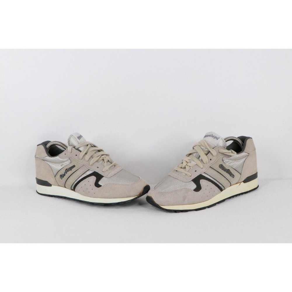 Vintage 80s Streetwear Mens Size 8 Suede Leather Nylon Sneakers Shoes Gray